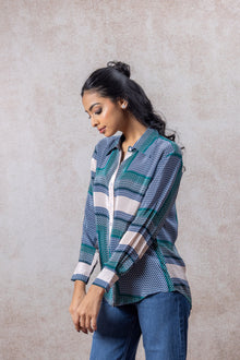Women’s Geometric Print Cotton Shirt