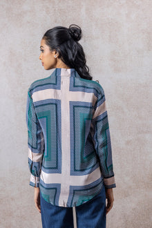 Women’s Geometric Print Cotton Shirt