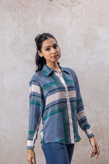 Women’s Geometric Print Cotton Shirt