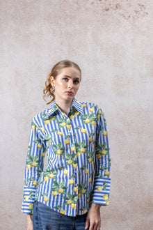 Women’s Lemon Print Cotton Shirt