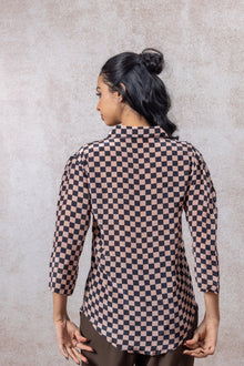 Premium Pure Crepe Workwear Shirt – Checkered Print