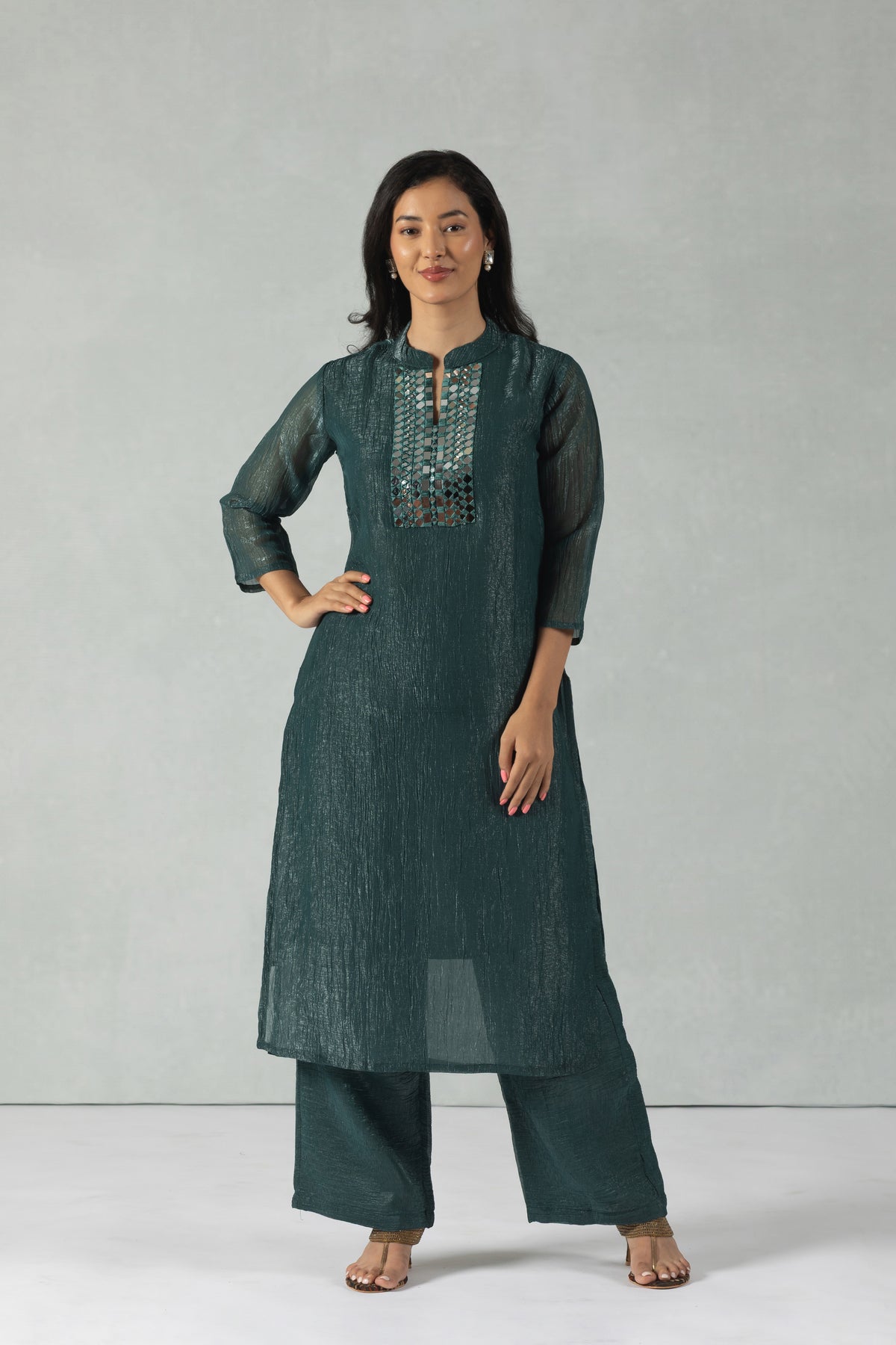 Emerald Handcrafted Ethnic Co-Ord Set