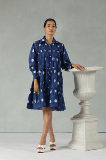 Midnight Blue Polka Dot Dress