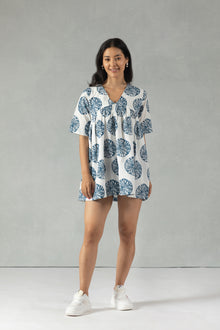Monochrome Petal Play Mini Dress