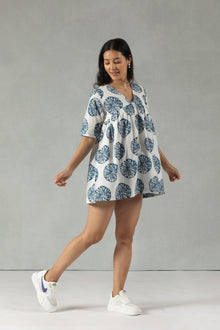 Monochrome Petal Play Mini Dress