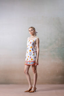 Garden Muse White Printed Mini Dress