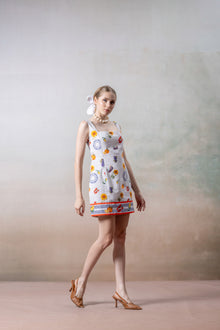 Garden Muse White Printed Mini Dress