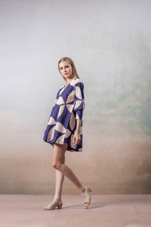 Scandinavian Breeze Abstract Print Mini Dress