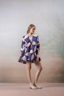 Scandinavian Breeze Abstract Print Mini Dress