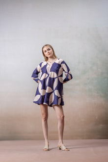 Scandinavian Breeze Abstract Print Mini Dress