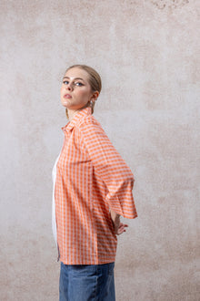 Santorini Sunrise Cotton Check Shirt