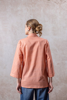 Santorini Sunrise Cotton Check Shirt