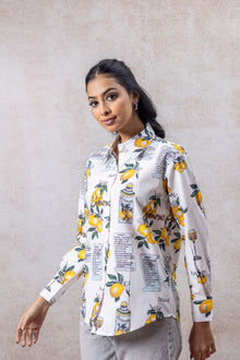 Amalfi Lemon Print Cotton Shirt
