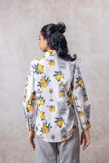 Amalfi Lemon Print Cotton Shirt