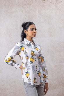 Amalfi Lemon Print Cotton Shirt