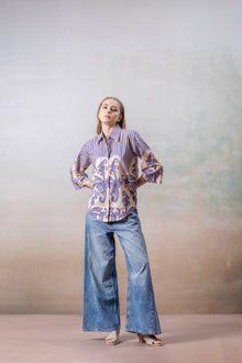 Lavender Grace Printed Shirt