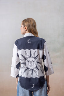 Monochrome Muse Printed Cotton Shirt
