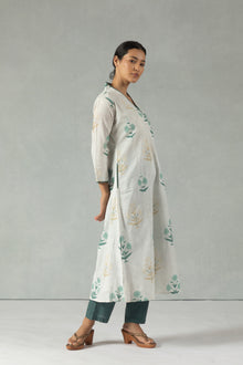 Ivory Botanical Kurti Set