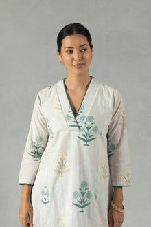 Ivory Botanical Kurti Set